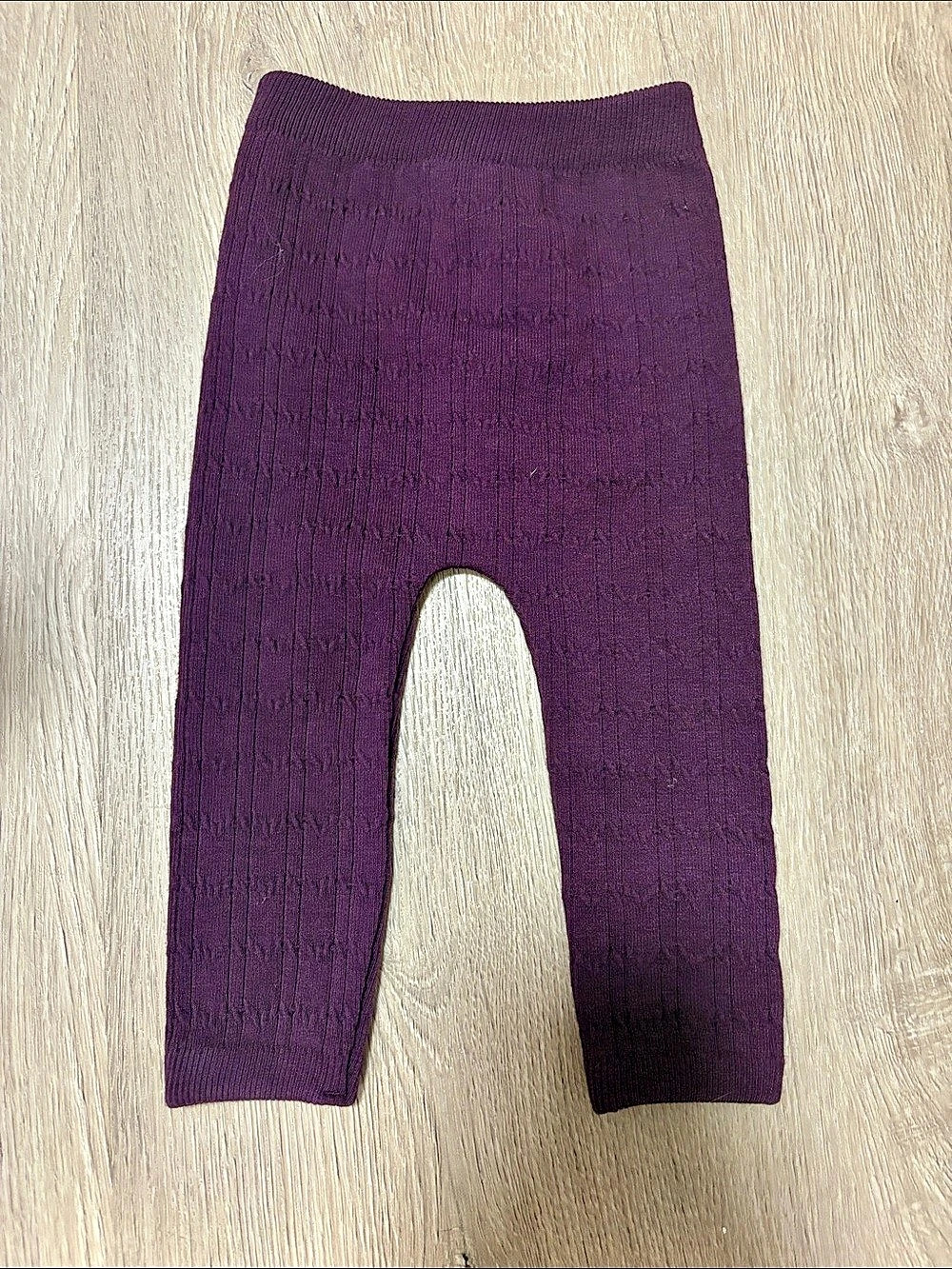 Walmart GBIG Cable Knit Legg Purple Cable Knit Leggings in Purple Baby 3-6M NWT